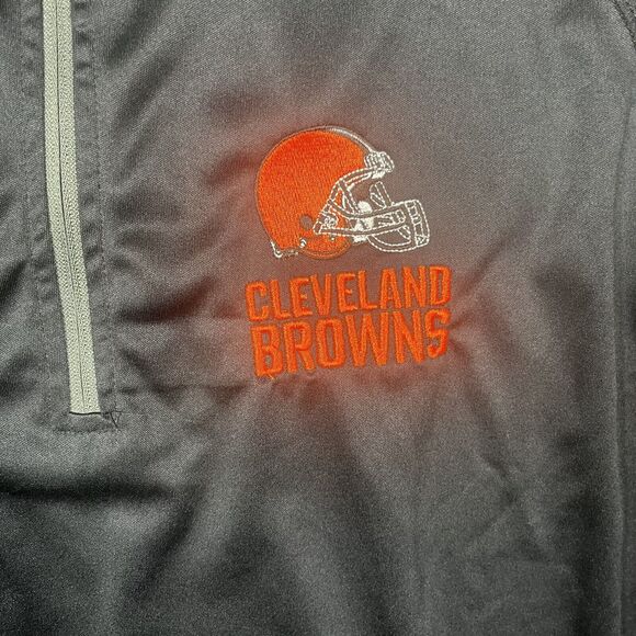 Dunbrooke Jersey Men's XL Black Cleveland Browns American Football Quarter Zip - Picture 3 of 6